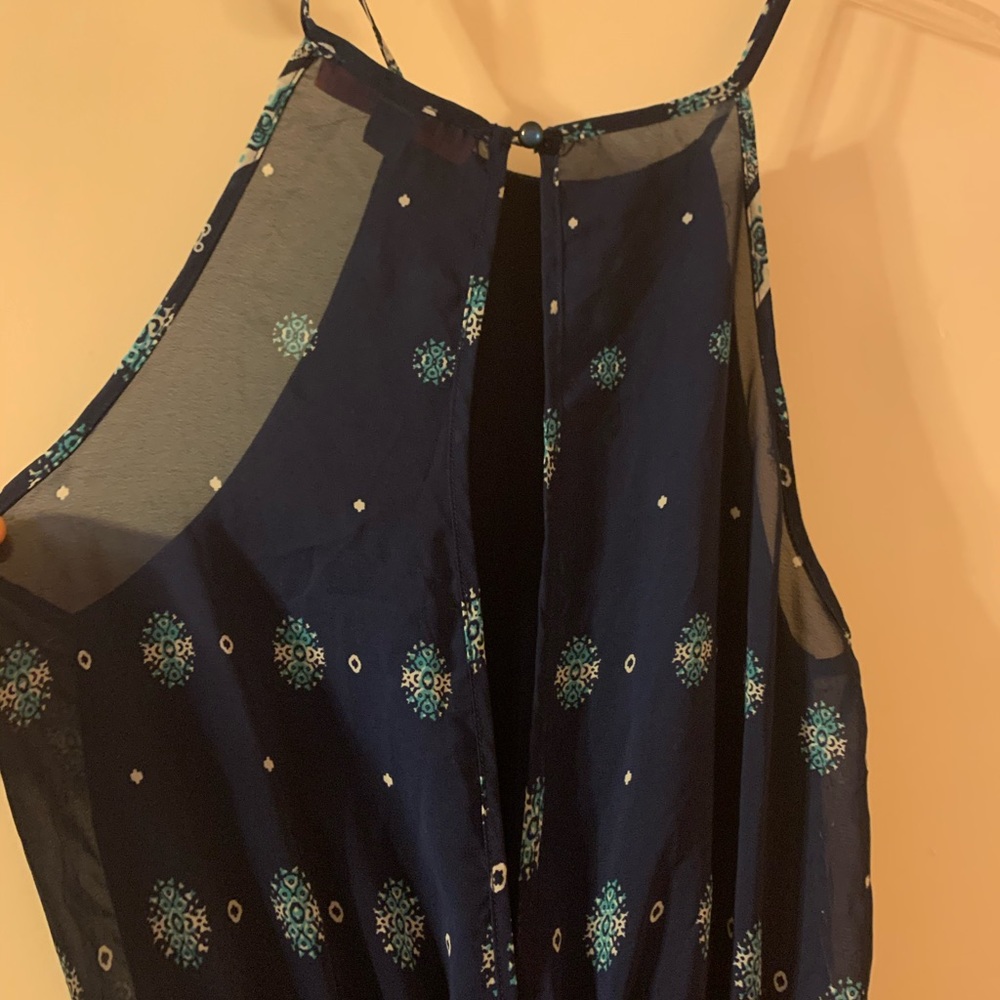 Blue patterned halter romper - Picture 6 of 7